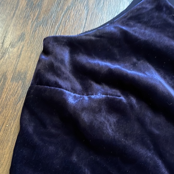 Madewell Blue Velvet Button Down Tank - Picture 6 of 9